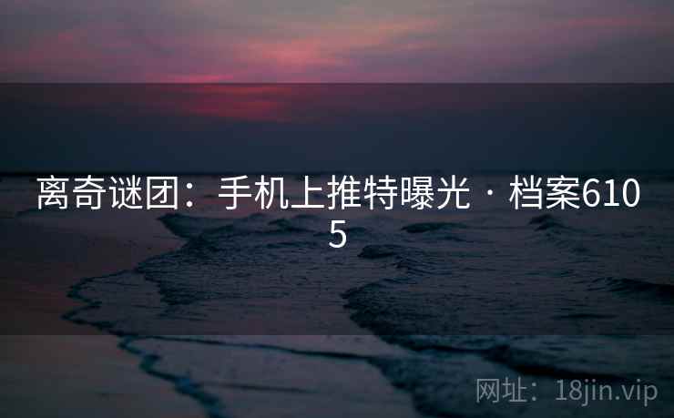 离奇谜团：手机上推特曝光 · 档案6105