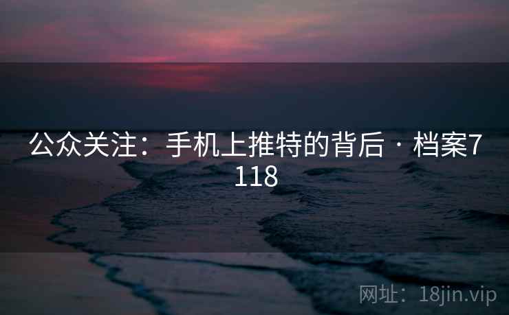 公众关注：手机上推特的背后 · 档案7118